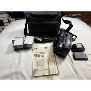 Vintage JVC GR-AX430U Compact VHS Camcorder Video Camera Bag Manual Untested